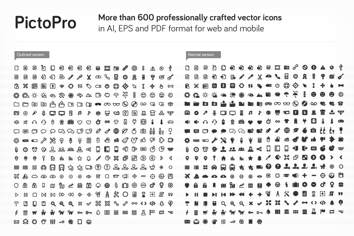 PictoPro vector icons, an Icon by Ondrej Lechan (Photo 2 of 2)