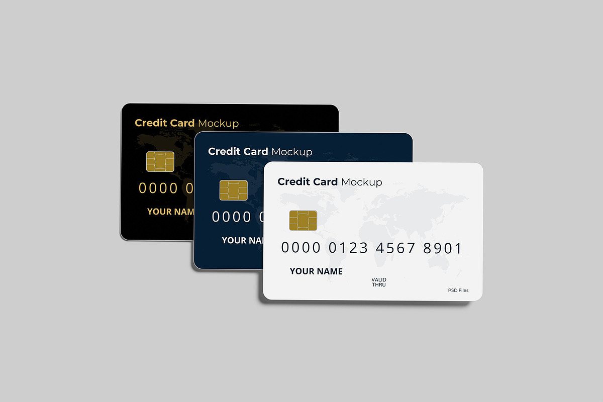 Credit Card Mockup, an Advertising Mockup by Graphiculon (Photo 4 of 11)