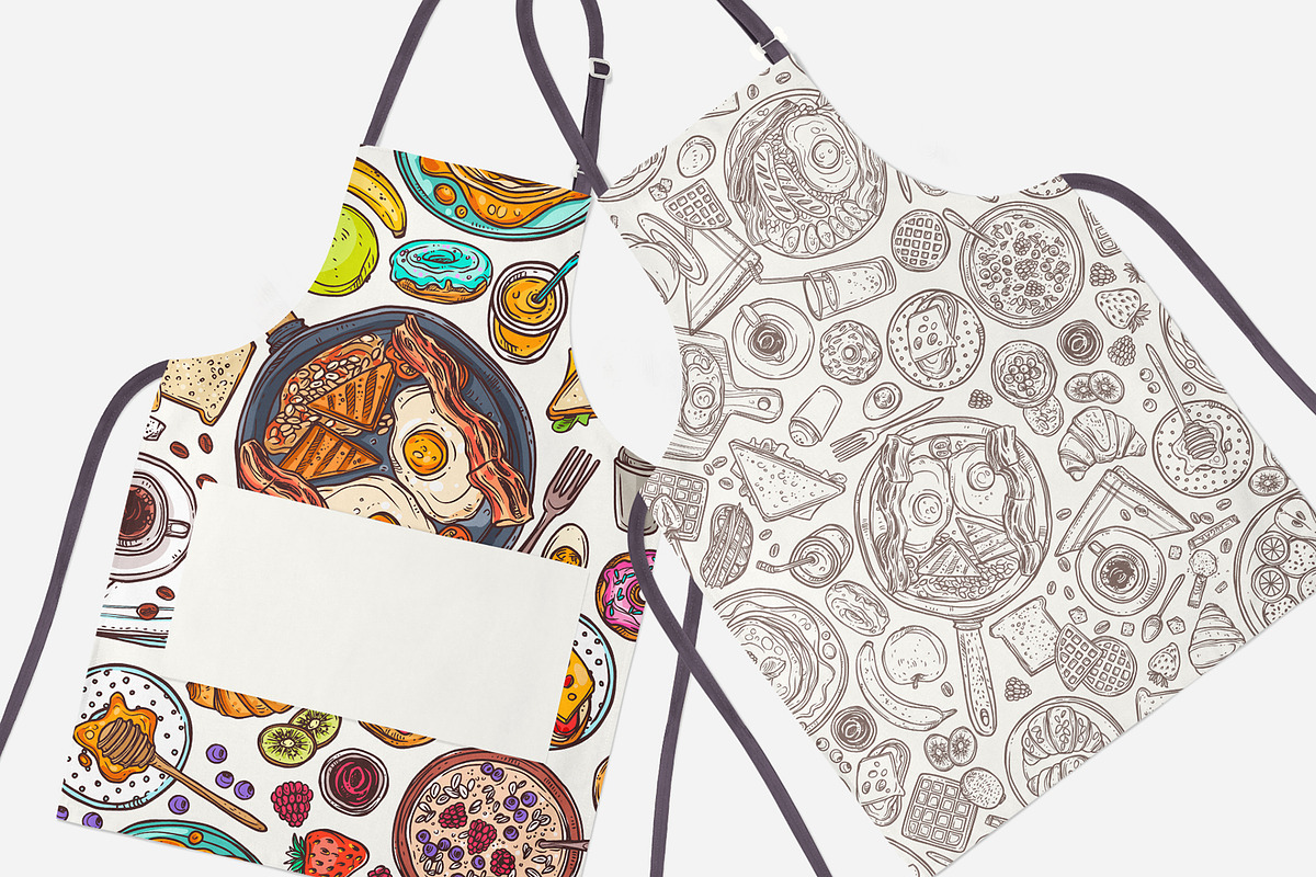 Breakfast Time Doodle Collection, a Decorative Illustration by alexrockheart (Photo 7 of 9)