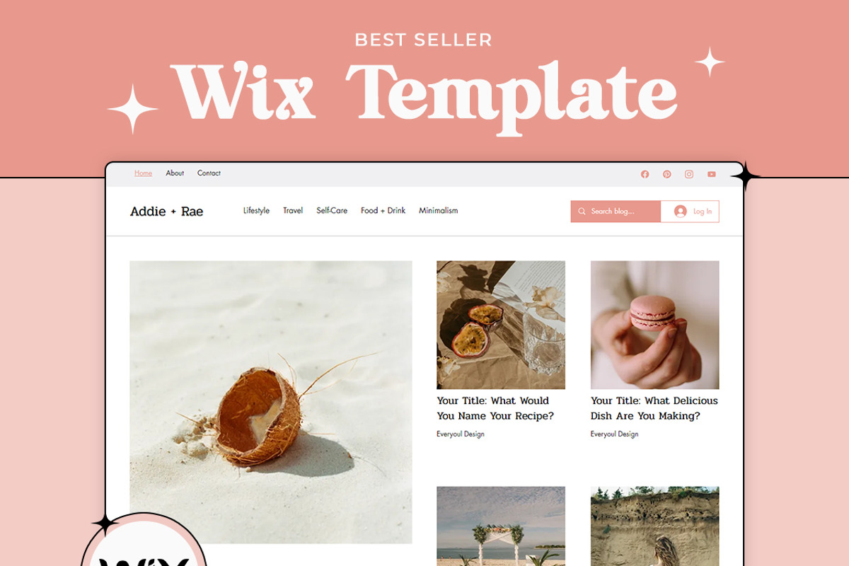 Addie + Rae Wix Template, a Wix Template by Girl Boss From Home (Photo 1 of 6)