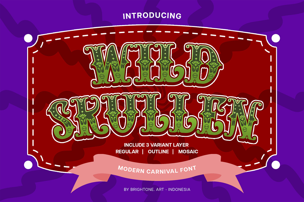 Wild Skullen - Slab Carnival Font, a Slab Serif Font by Brightone (Photo 1 of 10)