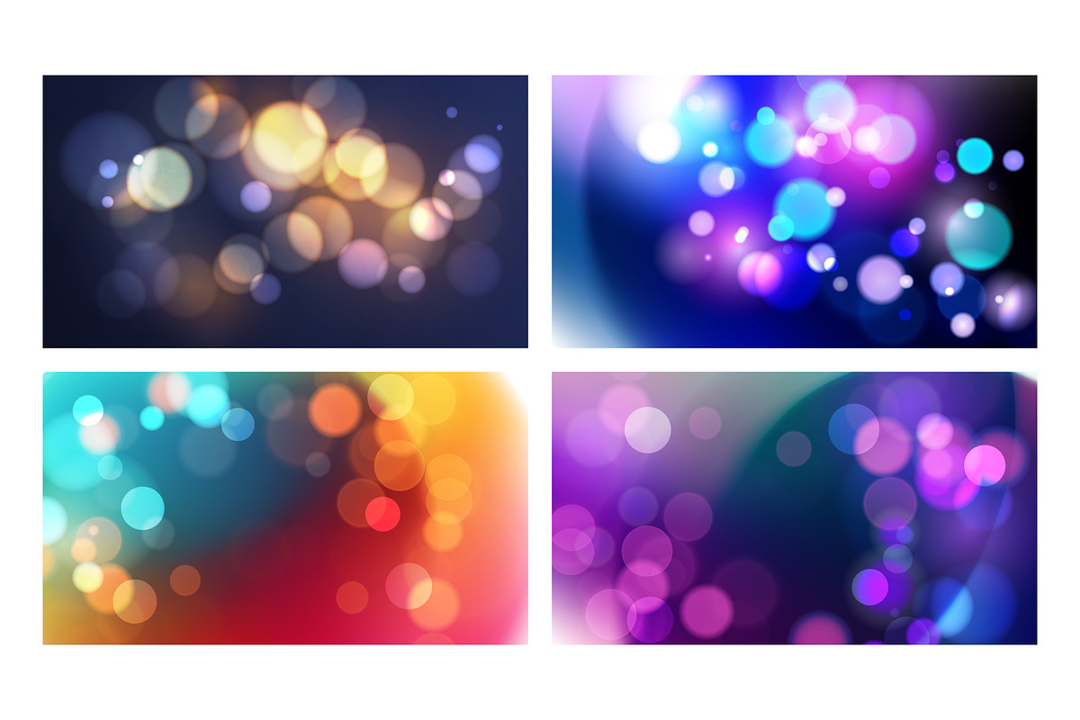 Bokeh Backgrounds Graphics Set, a Background Graphic by Finevector (Photo 7 of 11)