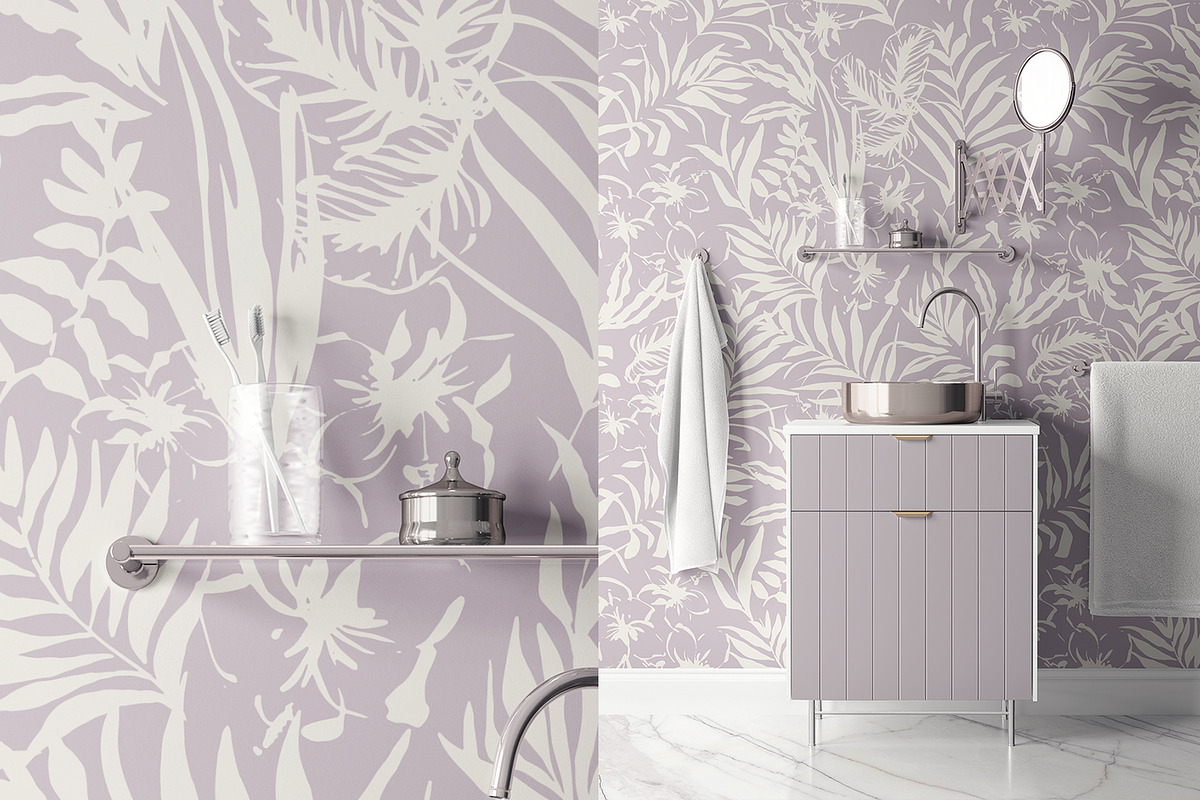 Subtle Tropical Print, a Pattern Graphic by MalyskaStudio