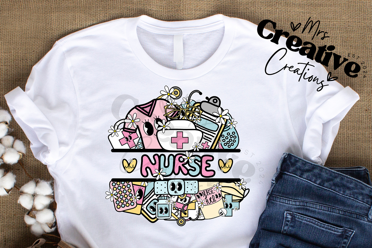 Retro Nurse Clipart Bundle, a Graphic by Mrs. Creative Creations (Photo 3 of 7)