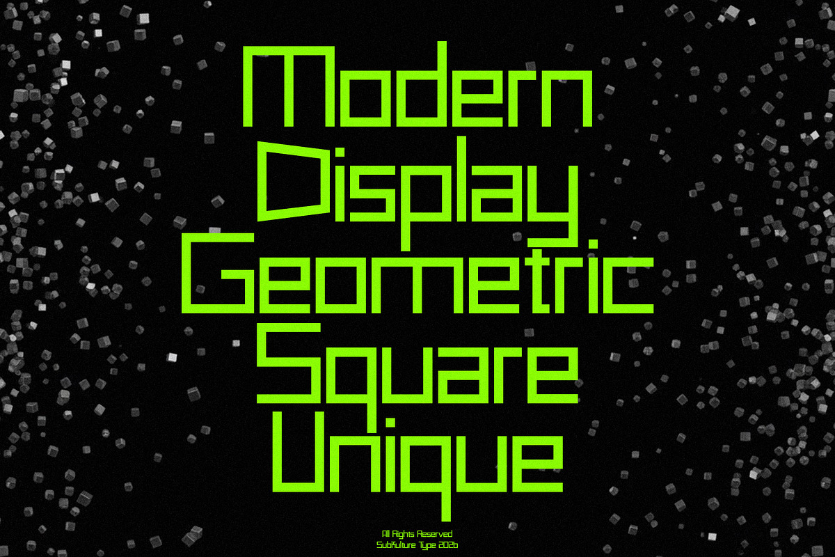 Tomahawk - Geometric & Square Sans, a Sans Serif Font by subkulturetype (Photo 2 of 8)