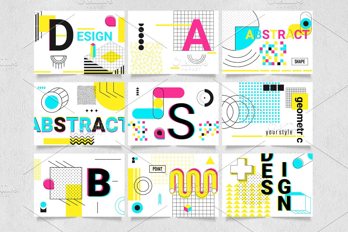 Neon geometric shape,poster,patten, an Object Graphic by Iryna Danyliuk (Photo 9 of 17)