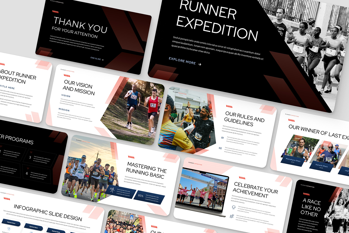 Marathon & Running Event, a Presentation Template by Annora Studio (Photo 7 of 7)
