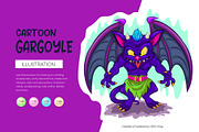 Cartoon gargoyle. Tshirt, PNG., an Animal Illustration by KENO Mascots (Thumbnail 1 of 7)
