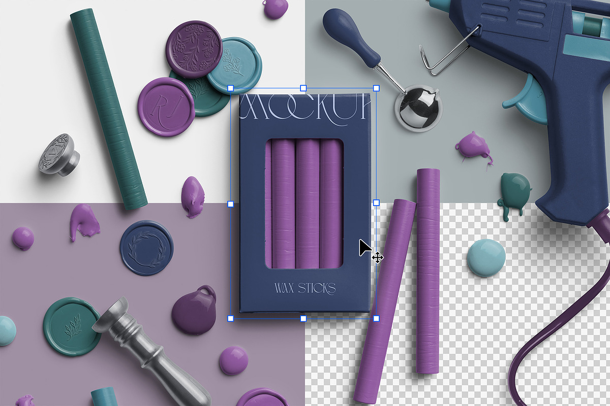 Wax Seal Toolkit Editable Objects, an Advertising Mockup by Custom Scene (Photo 4 of 10)