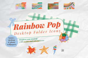 Rainbow Pop Desktop Folder Icons
