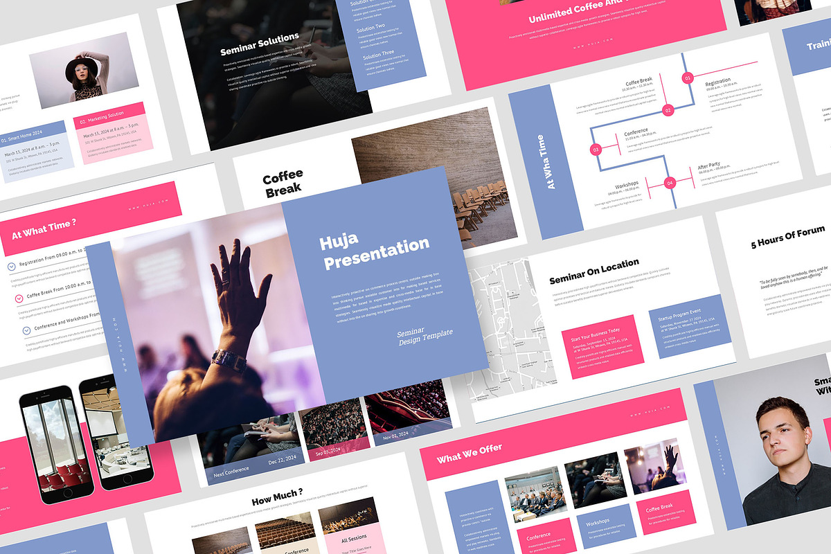 Huja : Seminar Session Google Slides, a Presentation Template by Punkl Camp (Photo 1 of 9)