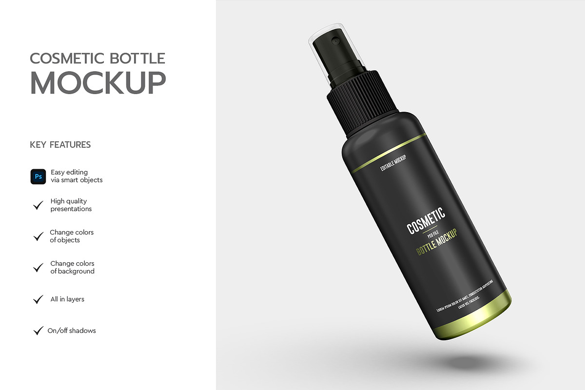 Cosmetic Spary Bottle Mockup, a Product Mockup by graphypix (Photo 1 of 4)