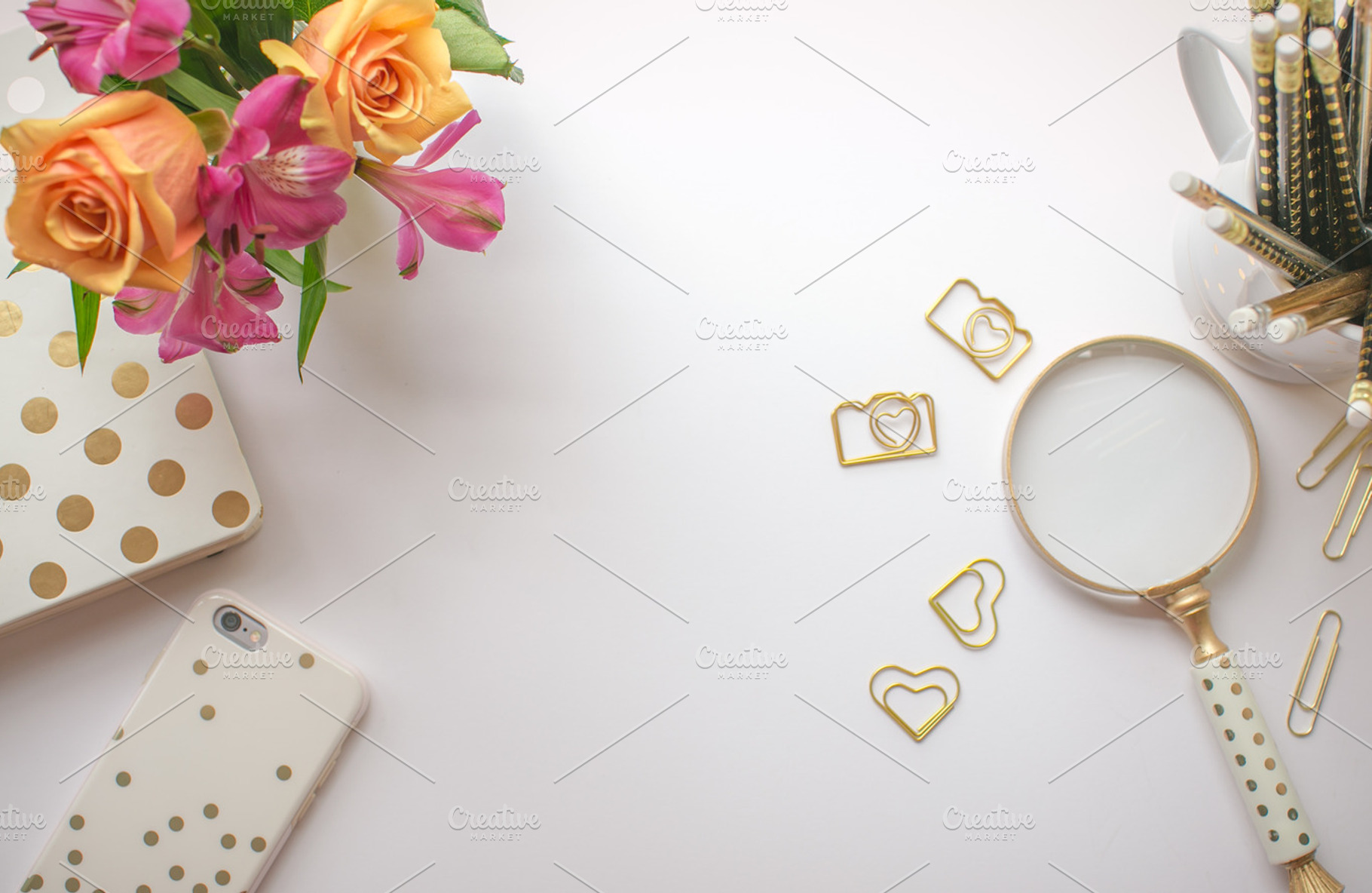 Spring theme desk elements, a Business Photo by Tina Thelen Photography