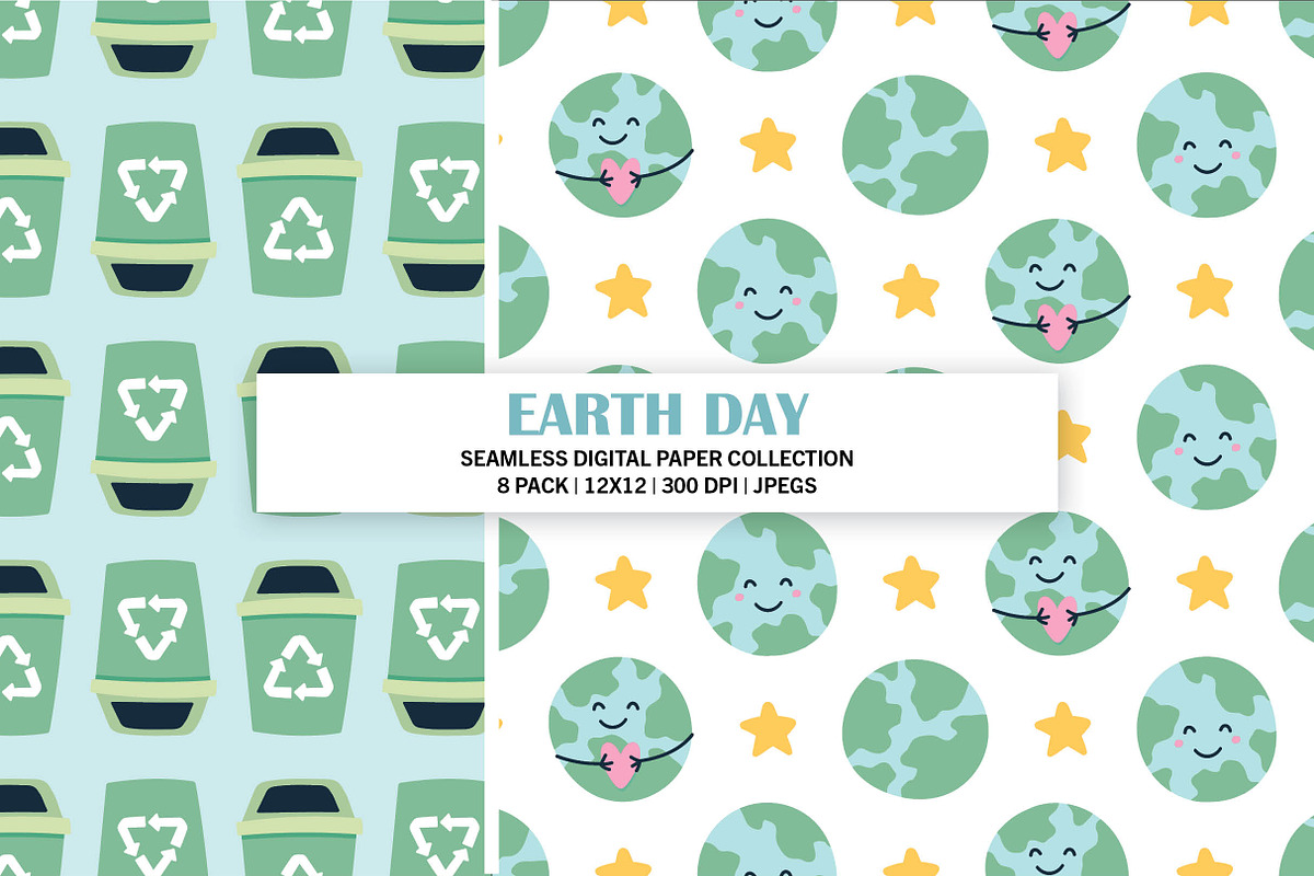 Earth Day Digital Seamless Patterns, a Pattern Graphic by Alanna Messina Design Co (Photo 3 of 8)