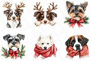 Christmas Peeking Dog Breeds Clipart, an Illustration by DreamPrint404 (Thumbnail 2 of 7)