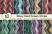 Wavy Hand Drawn Stripe Pattern, a Pattern Graphic by FloridPrintables (Thumbnail 1 of 9)