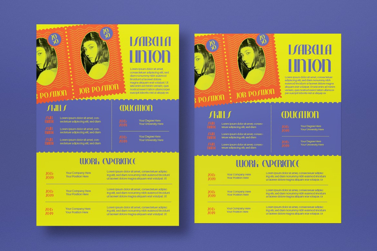 Green Flat Design Resume US Letter, a Resume Template by graphicook (Photo 2 of 3)