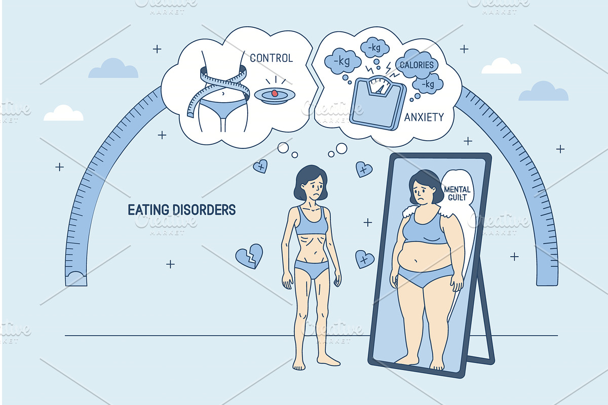 Mental health concept: woman, an Object Illustration by Artsaba Family