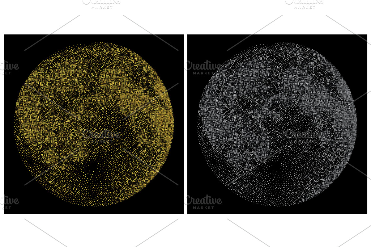 Moon vector set., an Object Graphic by xgart (Photo 4 of 5)