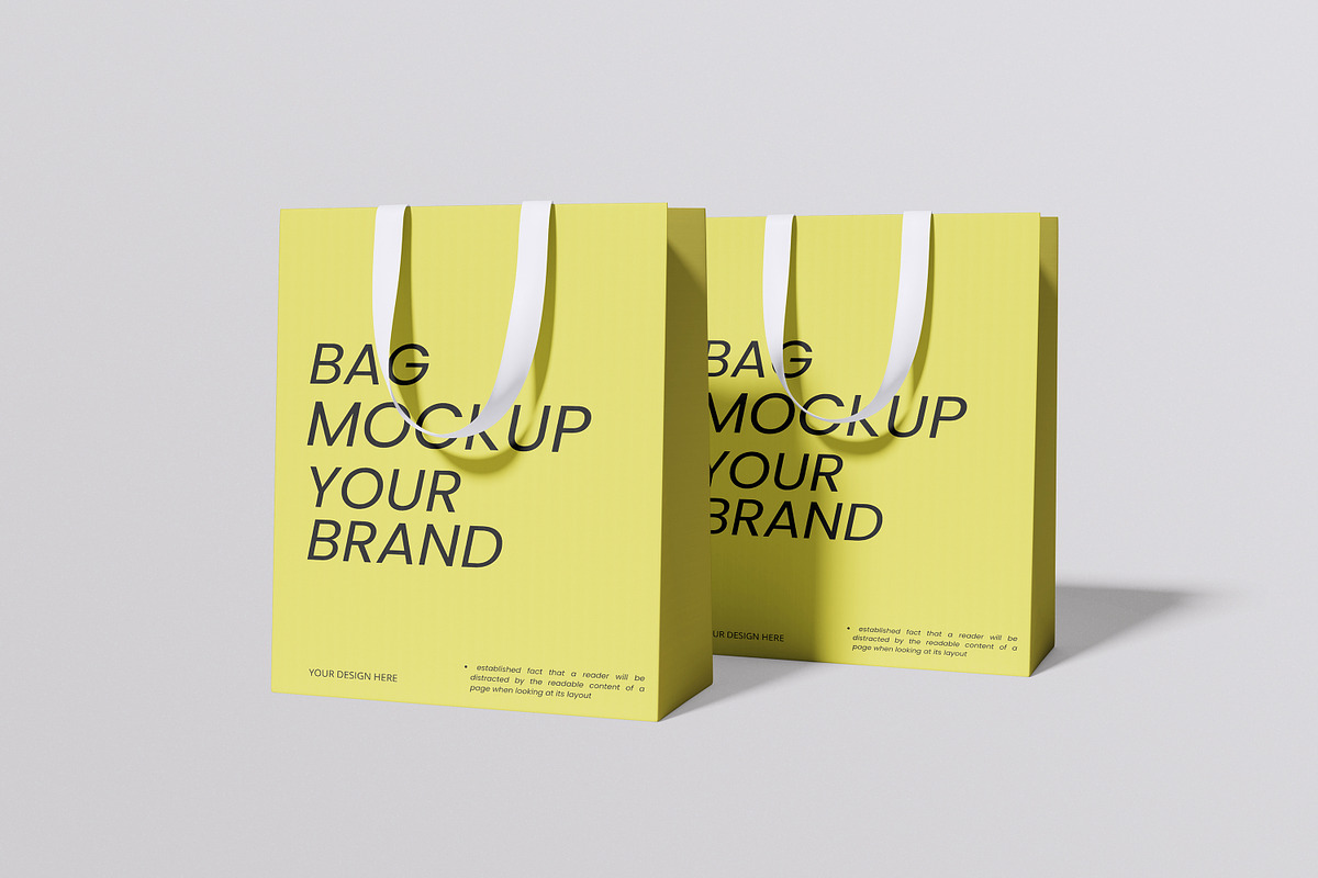 High-Quality Shopping Bag Mockups, a Packaging Mockup by swsi-studio (Photo 5 of 6)