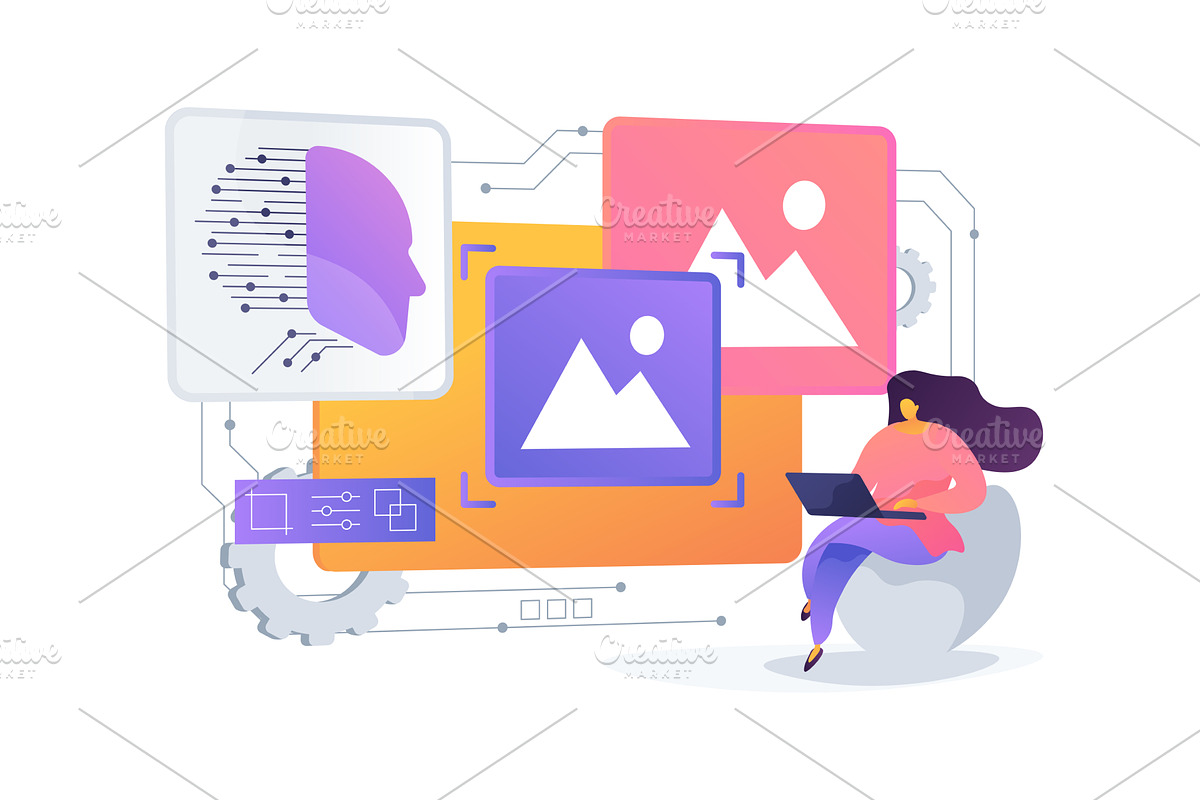 AI in Photo Editing abstract concept, a Technology Illustration by Visual Generation