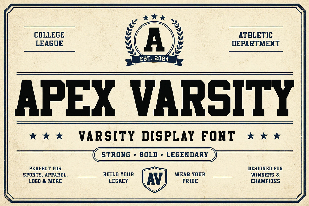 APEX VARSITY, a Slab Serif Font by Wow Magic (Photo 1 of 4)