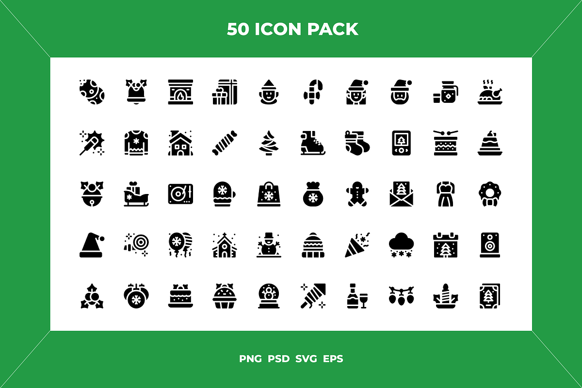 Christmas party icons, an Outline Icon by Wencory (Photo 1 of 2)
