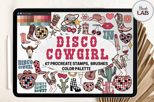 Disco Cowgirl Procreate Set