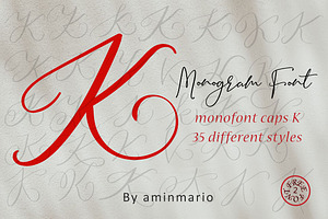 MONOGRAM K Monofont Caps K