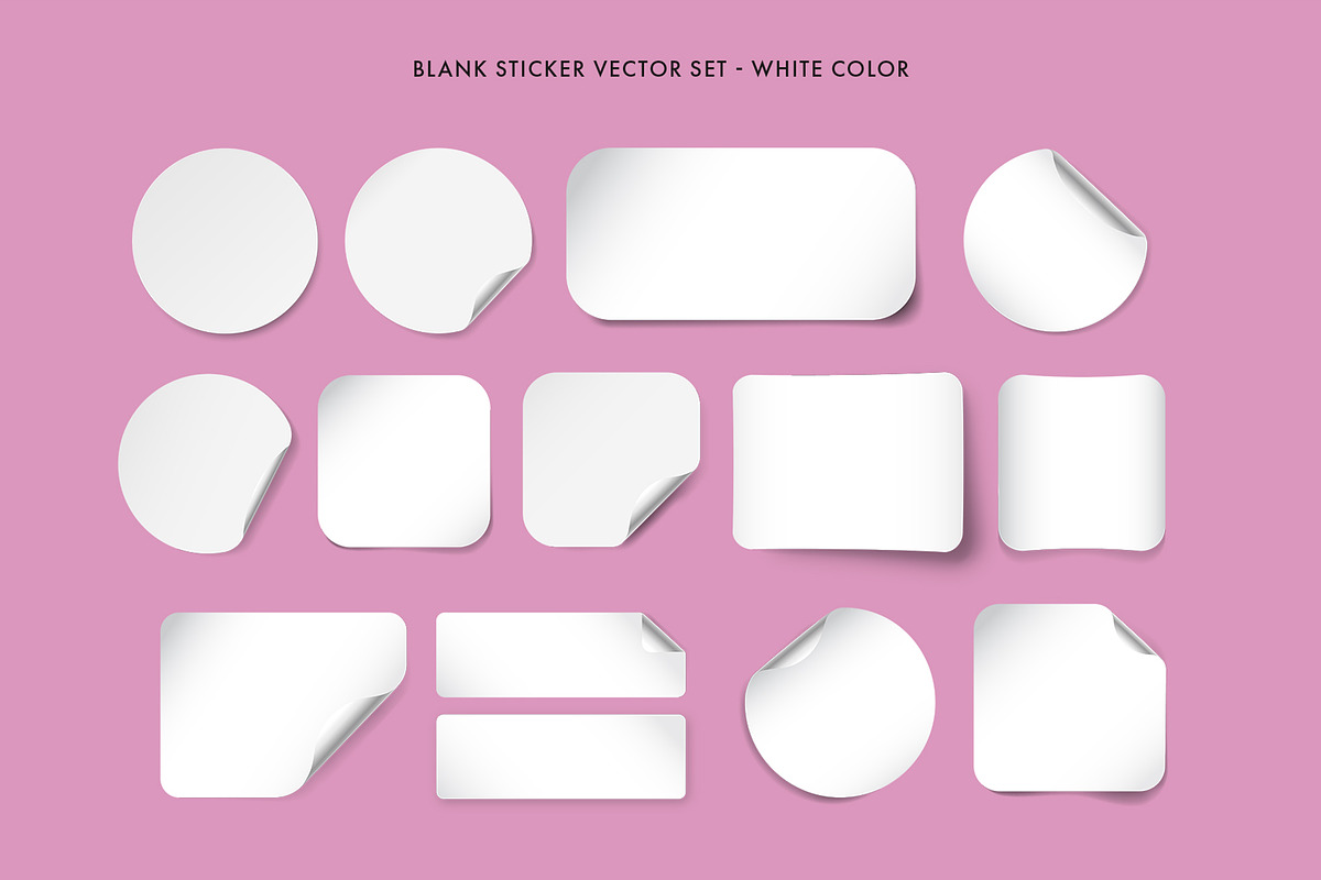 Blank Sticker Mockup Set, a Mockup by DesignerCandies (Photo 2 of 11)