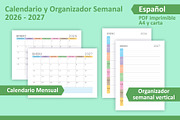 Calendario y Organizador 2026-2027., a Stationery Template by Padrinan (Thumbnail 2 of 4)