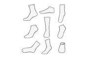 White socks collection mock up, an Object Graphic by pikepicture (Thumbnail 1 of 3)