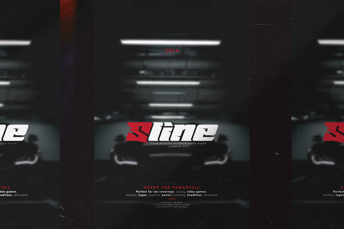 Ninja Cyber - A Display Typeface, a Sans Serif Font by Linecreative (Photo 5 of 7)