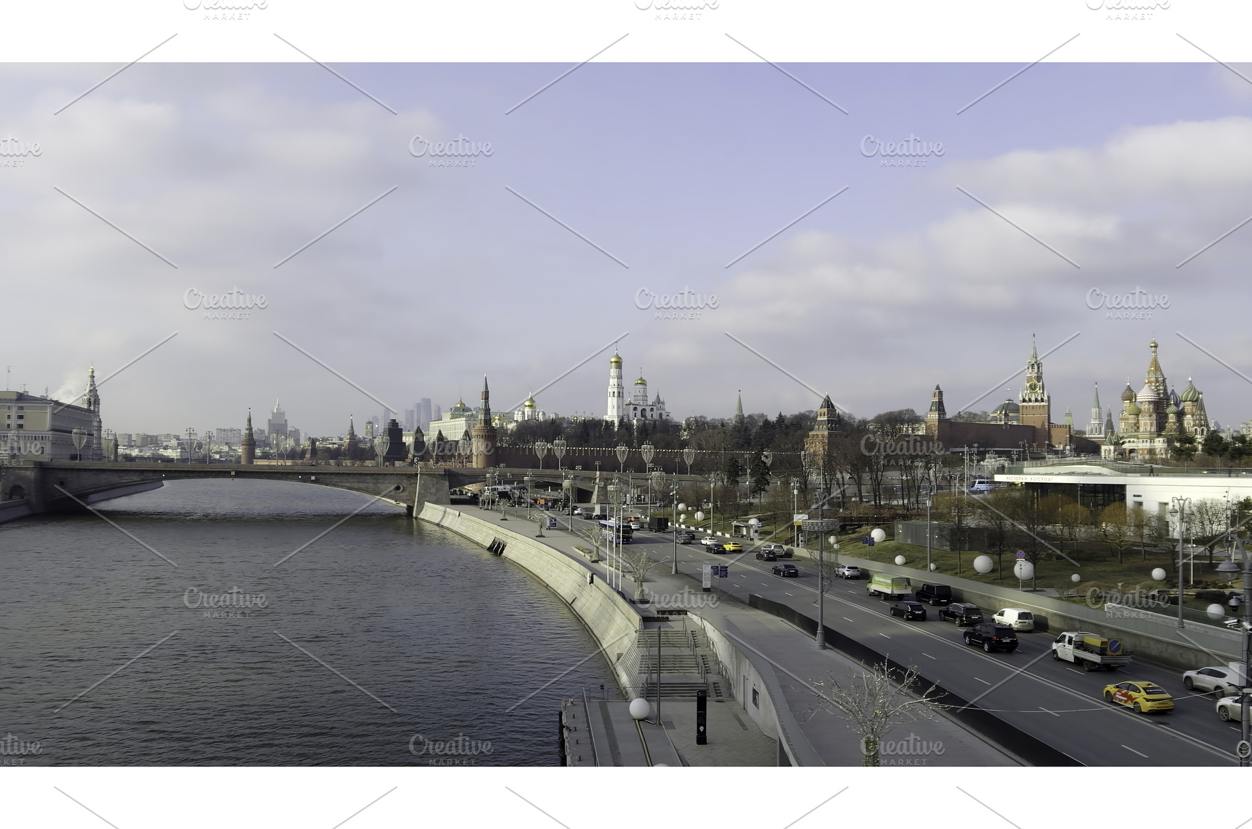 Moscow kremlin and Moskva river, an Architecture Photo by Media Whale Stock
