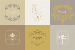 Vector Boho Logo Templates