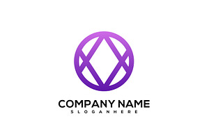 Gradient Company Name Logo Design