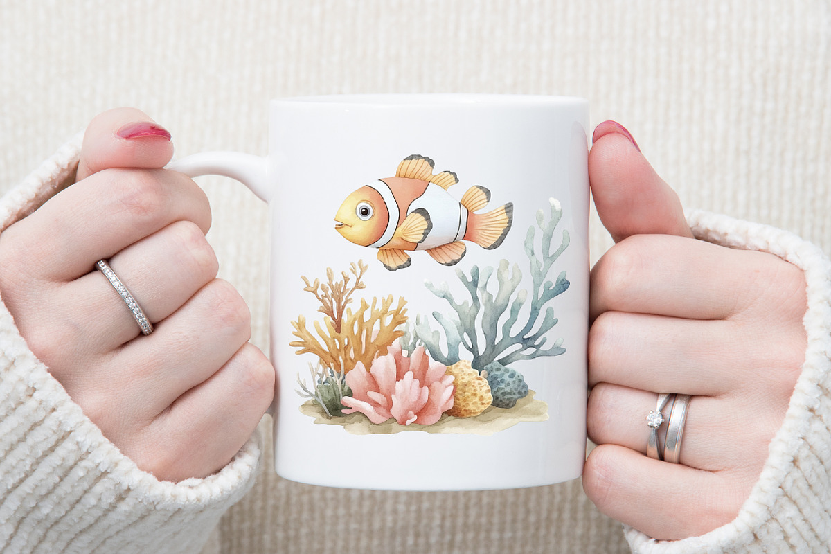 Cute Sea Animals Clipart, an Illustration by Sublimation Artist (Photo 5 of 6)