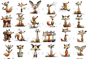 40 Quirky Fox Clipart Set, an Animal Illustration by Pati Charm Studio (Thumbnail 2 of 8)