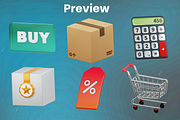 19 E-Commerce & Shopping 3D Icon Set, an Object 3D Model by MRSL (Thumbnail 5 of 5)