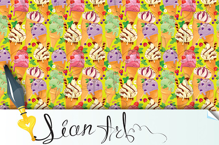 Pattern with Icecream cones