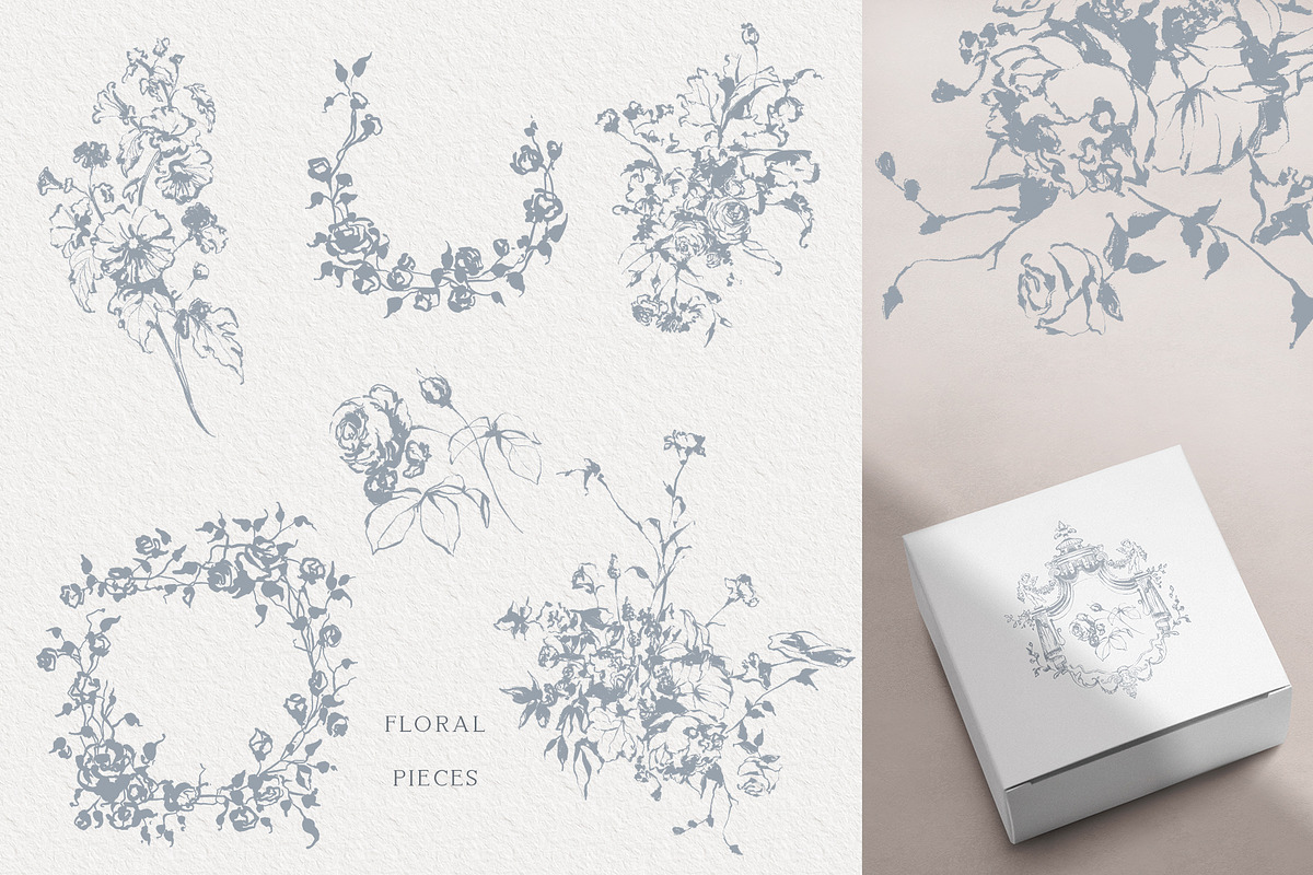 Baroque fine art clipart collection, an Illustration by Sensual Art (Photo 8 of 12)