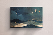 Landscape & Seamless Galaxy Textures, a Background Graphic by by creative paper (Thumbnail 3 of 16)