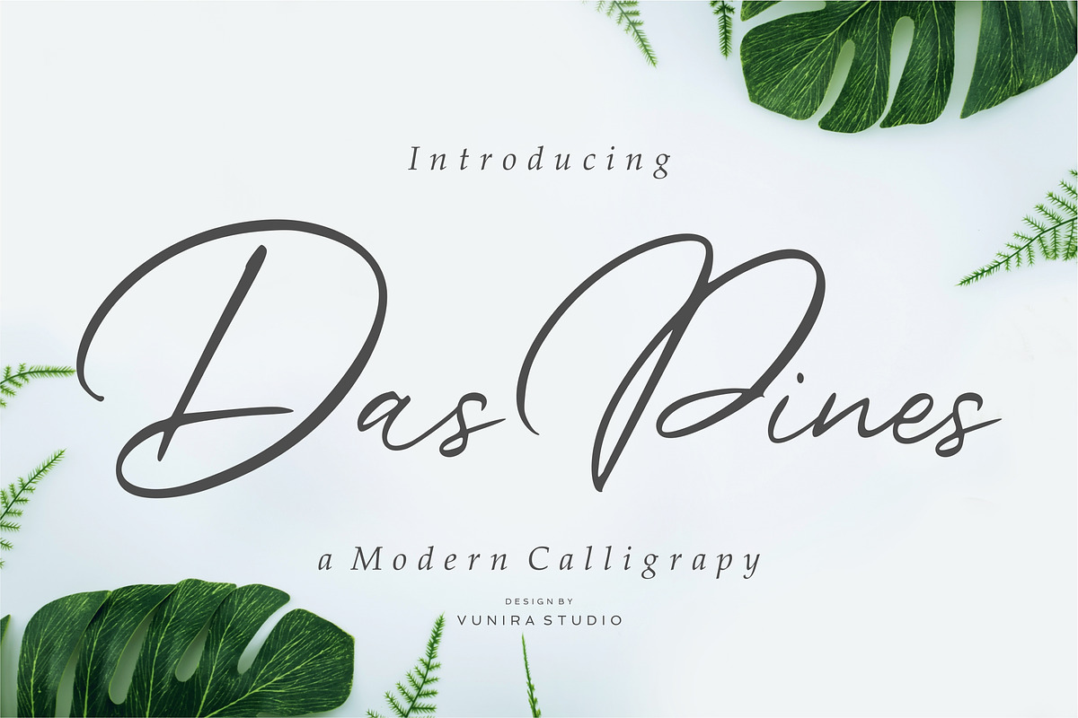 Das Pines - Modern Calligraphy, a Script Font by VUNIRA (Photo 1 of 6)