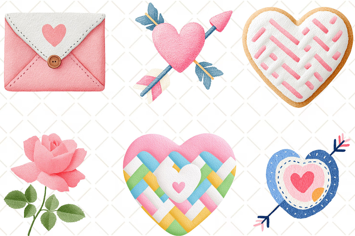 Faux Yarn Valentine Sublimation, an Illustration by Black Bird Studio (Photo 6 of 6)