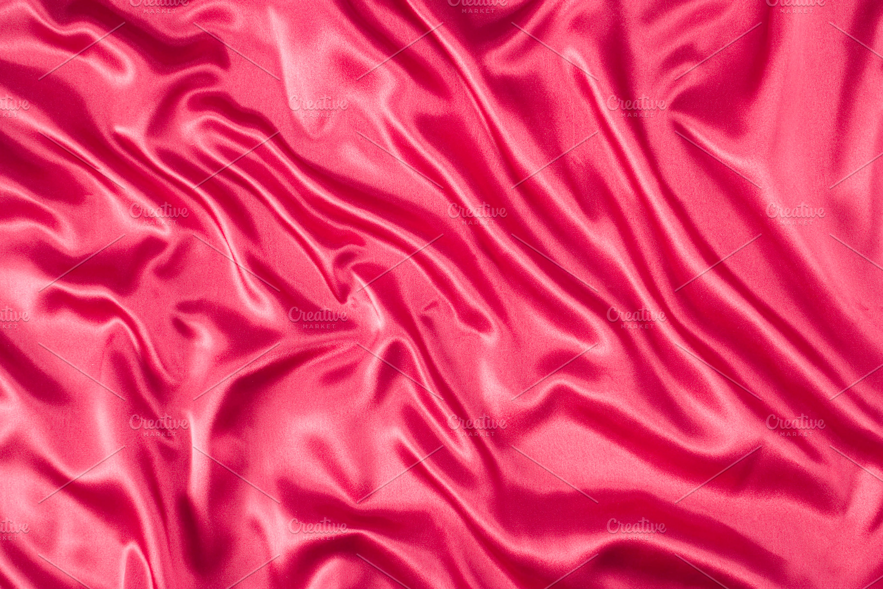 Bright pink, cerise silk fabric, an Abstract Photo by Photos from the Heart