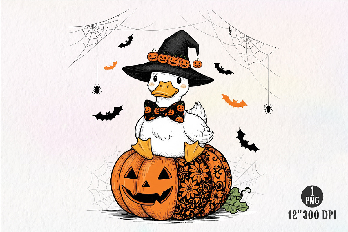 Cute Halloween Goose Png Halloween, an Illustration by Dream Creation (Photo 1 of 5)