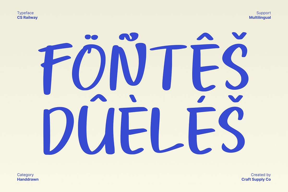 CS Railway – Marker Font, a Handwritten Font by Craft Supply Co. (Photo 3 of 8)