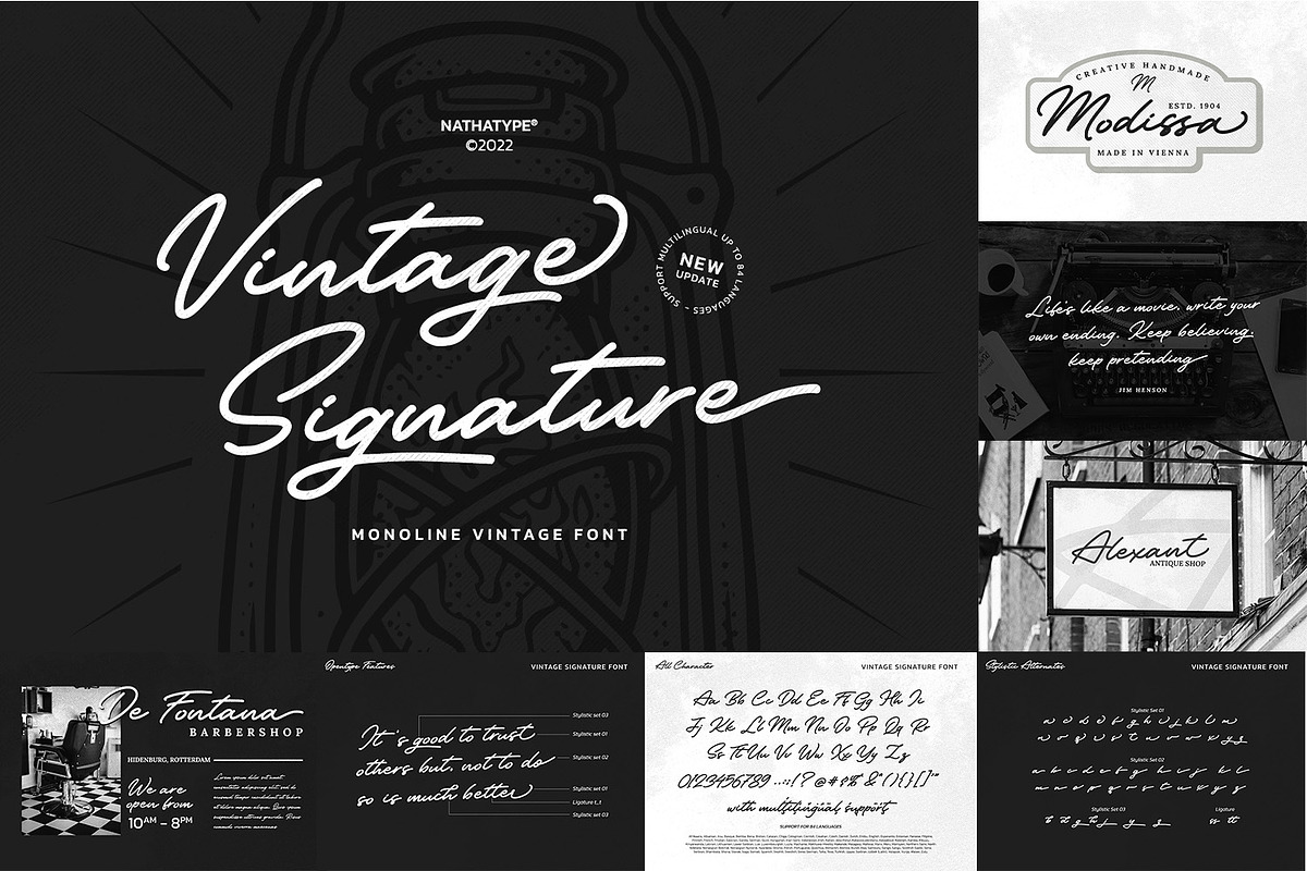 Exclusive Vintage Retro Font Bundle, a Script Font by Vintage Division (Photo 11 of 12)