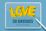 3D brushes for Procreate, a Brush Add-On by Veronika Gotovceva (Thumbnail 1 of 5)