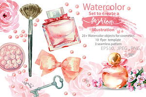 Watercolor Set to create a fashion i